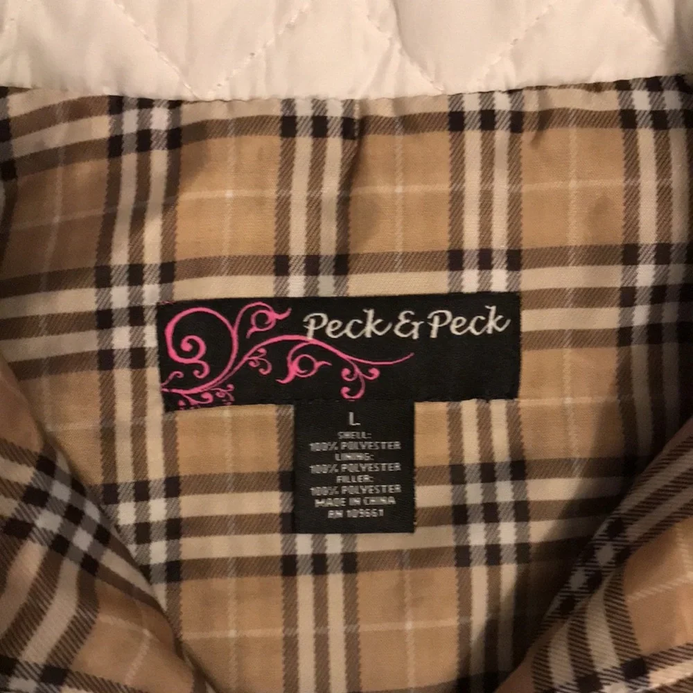 Peck & Peck zippered vest size Large